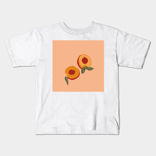 peaches Kids T-Shirt by NJORDUR